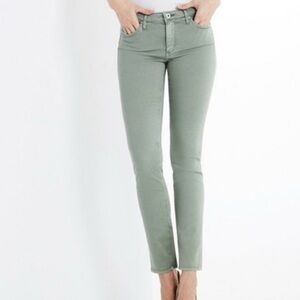 Oat New York Sage Green Mid Rise Skinny Ankle Jeans 31